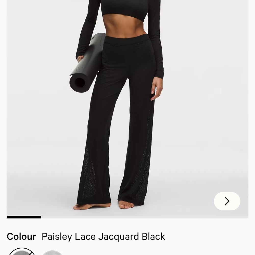 Lululemon Paisley Lace Jacquard High-Rise Flare Pants